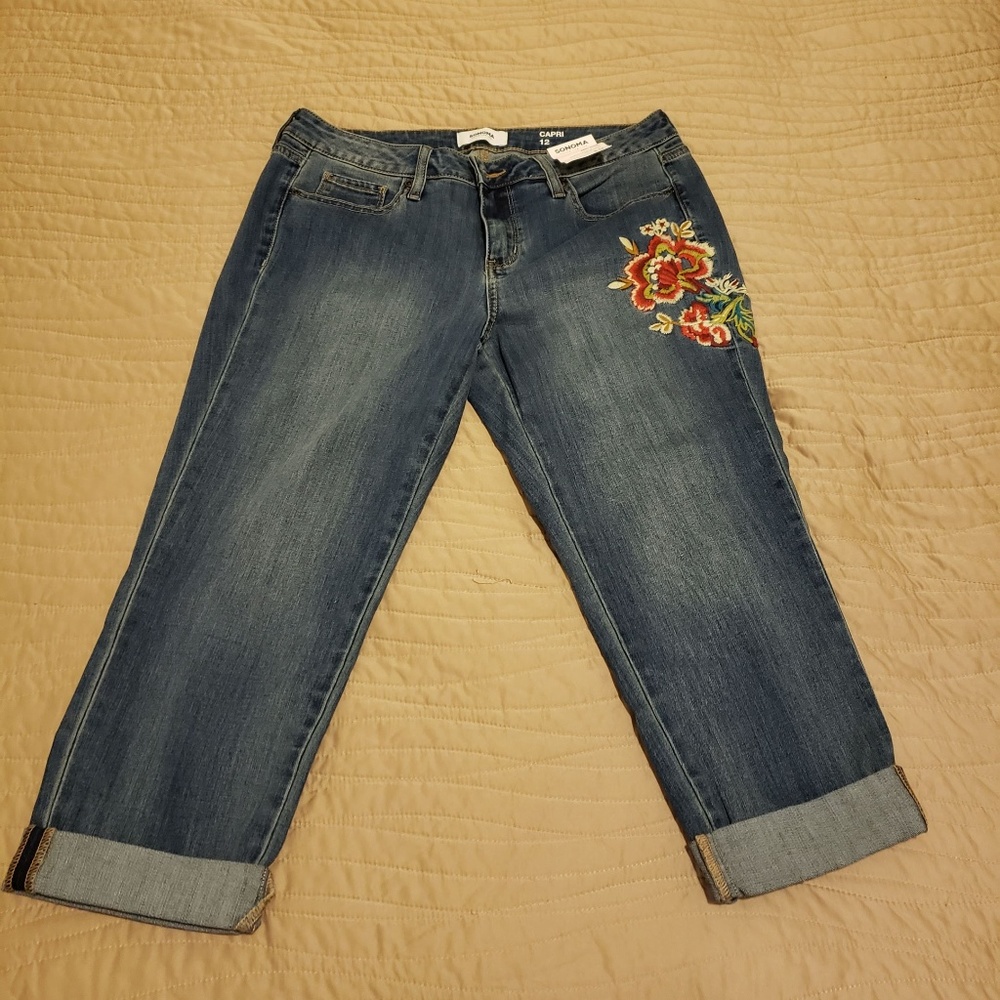 Sonoma flower patch crop jeans